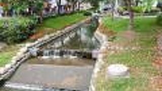 宮原眼科のすぐ裏手にある散歩道