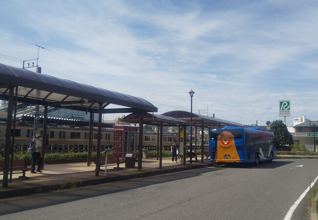 鴨川シーワールドに行く玄関の駅で無料シャトルバスもありました。