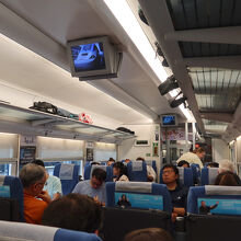 エコノミークラスの車内