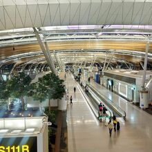 ラウンジからゲートが見える