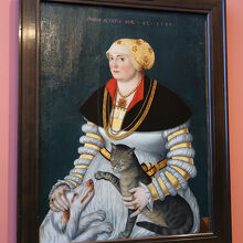 Hans Asper「猫と犬と女性」(1538年)