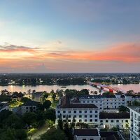 部屋から夕暮れ