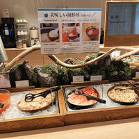 朝食ビュッフェの海鮮