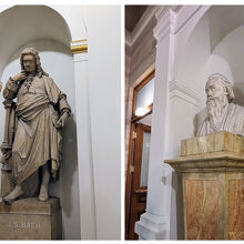 バッハ像、ブラームス像