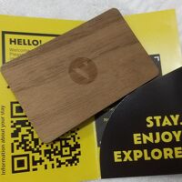 カードキーが木製でかわいい 初めて見た