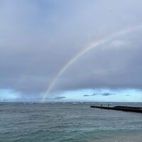 すぐホテルから海や虹です。