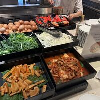 朝食ビュッフェには韓国コーナーも
