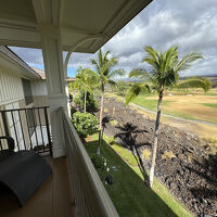 ラナイからはゴルフコースが見えます