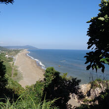 海岸線がきれいに見える