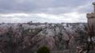 奇岩をくりぬいたハトの家