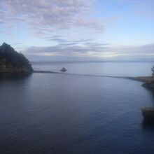 堂ヶ島のトンボロ（瀬浜海岸）
