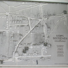 ベートーベンゆかりの場所のマップ