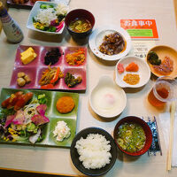 朝食のバイキングメニュー 