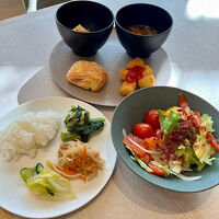 朝食ビュッフェは普通