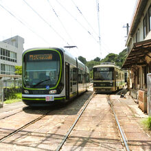 江波車庫折り返し電車
