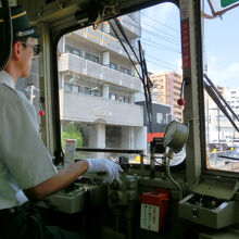 １９００形電車の運転台