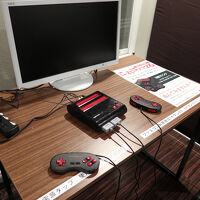 レトロゲームコーナーも。スーパーマリオとか懐かしかった