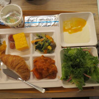 ブッフェ式の朝食