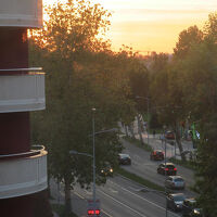 部屋から見た夕景。