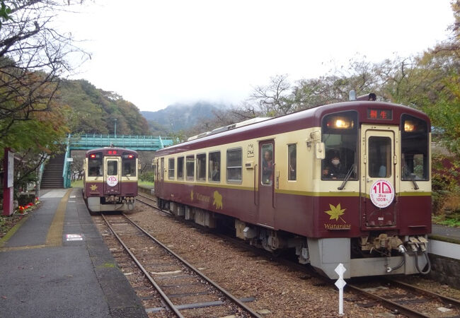 渡良瀬川の渓谷が旅の友