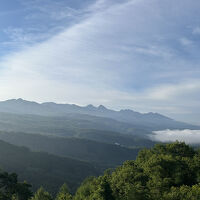 ホテルから見た山