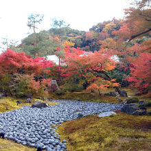 真ん中やや右に三尊石、その左に瀧門瀑