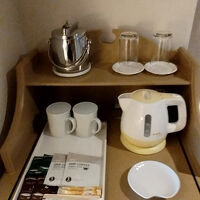 コーヒーなど飲み物は十分な備え付け