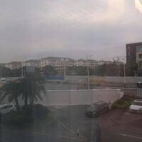 部屋からの景色。周りは何もありません