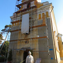 2024年10月中旬には外壁工事中だったのが残念。