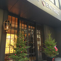 入口にクリスマスツリー