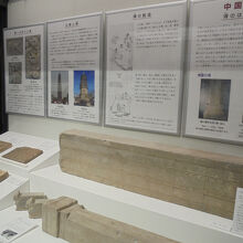 大きなレンガも展示