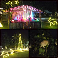 庭のライトアップ