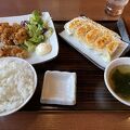 餃子と唐揚げの定食