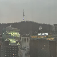 部屋からソウルタワーも見えました。