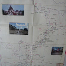 右下のキサマ民俗村は、ナガランド州の観光地として紹介されてい