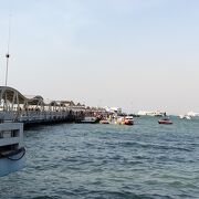 フェリーでラン島に行くため利用