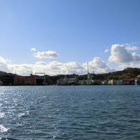 ホテル近くの海岸から見た、南方面の景色