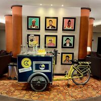 オシャレなロビーにウェルカムドリンク