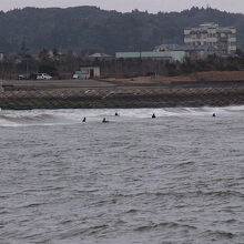 冬の太東海水浴場の風景