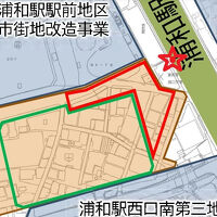 ＪＲ東日本ホテルメッツは、再開発により、広場に面した存在に
