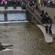 川の最初は、滝です。