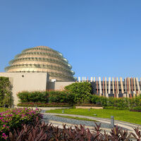 ホテルの庭園。