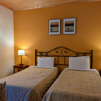 ツインルーム。部屋は広々