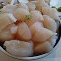 朝食はホタテ