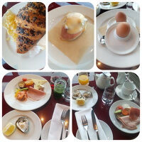 ２日目朝食　エッグベネディクト・ボイルドエッグをオーダー