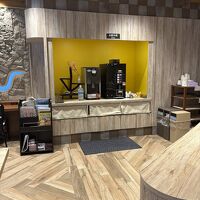 コーヒーマシンがあり、部屋にも持っていけます