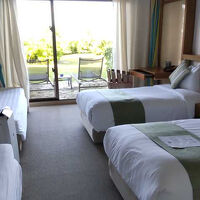 ガーデンビューのツインだけど４つベッドがあった