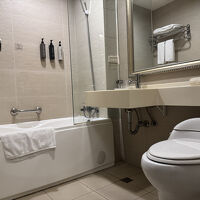 シャワーカーテンがなく、シャワーを利用すると水浸しです