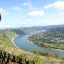 大蛇行の展望台からの景観