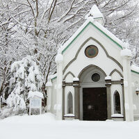 雪景色の教会はとてもきれいでした